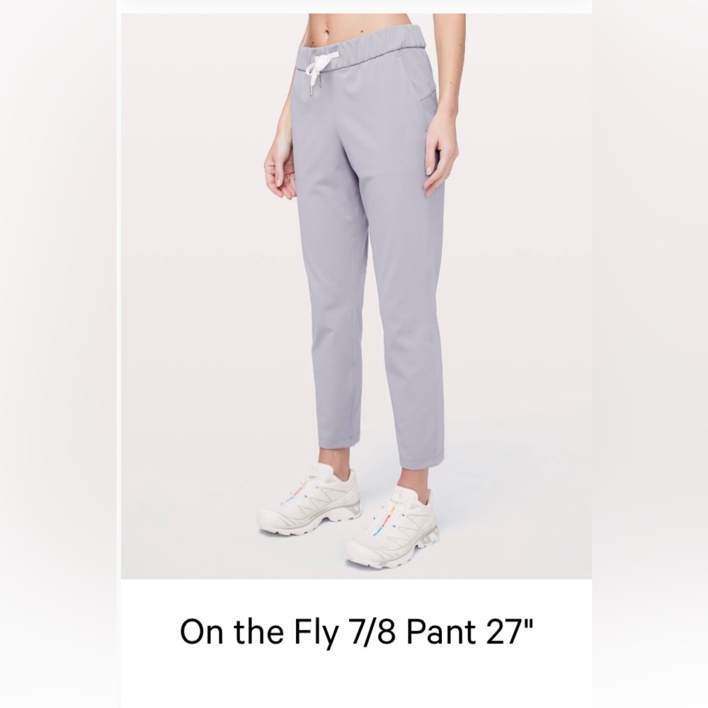 Gray LuLulemon On The Fly pants - size 6